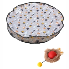Cat Toys Ball Interactive Pet Toys Fast Rolling Ball in Play Mat Automatic Motion Activated Moving Ball Hide and Seek Game