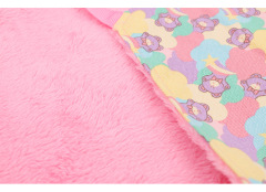Pet cat hammock with plush lining, double-sided and reversible