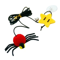 Cat Pet Toy Hanging Door To Relieve Depression Swinging Hanging Elastic Rope Feather Playing Stick Bell Spider Gatos Для Кошек