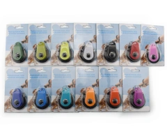 multi-color pet training clicker black wristband blister pack