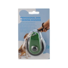 multi-color pet training clicker black wristband blister pack