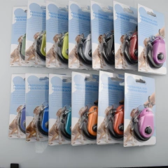 multi-color pet training clicker black wristband blister pack