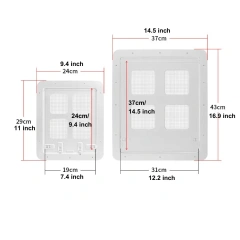 Screen Window Cat Door, Terrace Screen Door, Pet Door, Free Entry and Exit for Cats and Dogs, Magnetic Lockable Pet Screen Window Door, Dog Screen Window Door, High Quality Abs Material, Large and Small Size Optional, Simple Installation and Fast