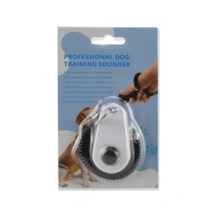 multi-color pet training clicker black wristband blister pack
