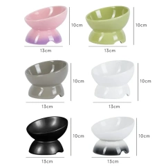 CLEARANCE SALE-Ceramic Bowl Gradient Pet Food Water Feeders Small Dogs Drinking Eating Supplies Raised Tilted Cats Feeding Bowl