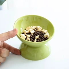 CLEARANCE SALE-Ceramic Bowl Gradient Pet Food Water Feeders Small Dogs Drinking Eating Supplies Raised Tilted Cats Feeding Bowl