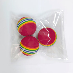 Colorful Pet Rainbow Foam Fetch Balls Training Interactive cat Funny Toy