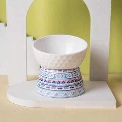 Tilted Elevated Cat Bowl Ceramic Cat Dog Bowl Dish Anti Vomiting Pet Food Water Feeder Raised Dog Bowl Pet Accessories