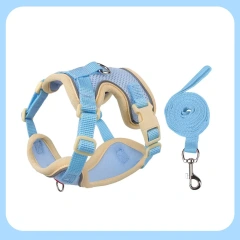 cat Chest Harness and Leash, Anti-Escape Adjustable Soft mesh cat Leash and Chest Harness Set for All Types of Cats