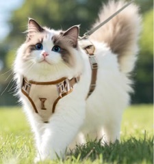 Breathable Pet Chest Strap Mesh Adjustable Straps Cat Harness Reflective Strips