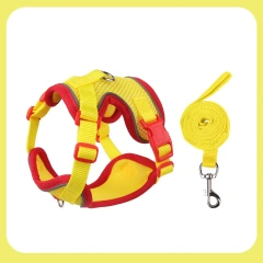 cat Chest Harness and Leash, Anti-Escape Adjustable Soft mesh cat Leash and Chest Harness Set for All Types of Cats