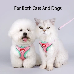 cat Chest Harness and Leash, Anti-Escape Adjustable Soft mesh cat Leash and Chest Harness Set for All Types of Cats