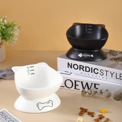 High Footed Cat Bowls Pet Drinking Bowls Ceramic Feeders for Cat and Dog