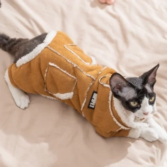 Winter Clothes for Devon Rex Cat Warm Soft Shirt, Cozy Kitten Sweater Outfit, Cute Warm Clothes for Hairless Cat Sphynx