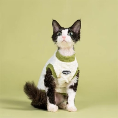 Autumn and winter color-blocked sweater vest, thick