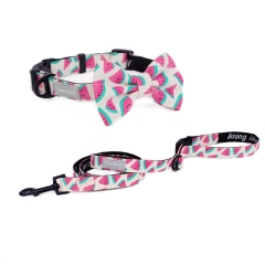Detachable bow on pet collar