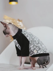 Cat Clothing Cotton Coat Elestic for Male Cat Spring Summer Sweatshirt For Kittens Soft T-shirt for Devon Rex