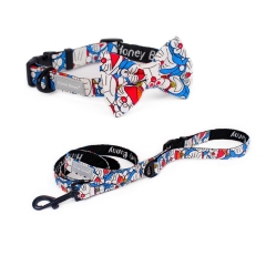 Detachable bow on pet collar