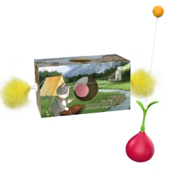 2-in-1 Pet Toys Cat Nonpareil Ball Interactive Teaser Stick DIY Feather Toys Indoor Cat Cave Entertainment Pet Supplies