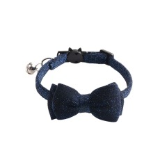 Adjustable Collar Cute Kitten Face Shape Button with Bell Pet Collar