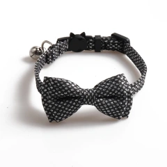 Hot Selling New Point Design Adjustable Collar Cute Kitten Face Shape Button with Bell Pet Collar