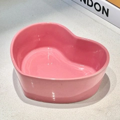 Creative Minimalist Love Cream Macaron Bowls Home Dessert Salad Bowl Cute Ceramic Rice Bowl Dessert Underglaze Color Rice Bowls