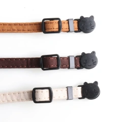 Wholesale Custom Pet Cat Collar Luxury Plain Small Puppy Breakaway Pet Cat Collar Bow Tie Pet Cat Collar With Bell