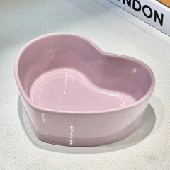 Creative Minimalist Love Cream Macaron Bowls Home Dessert Salad Bowl Cute Ceramic Rice Bowl Dessert Underglaze Color Rice Bowls