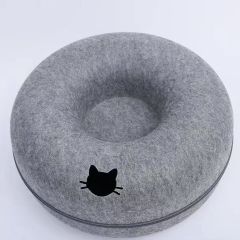 Large Cat Tunnel Bed Cat Hideout Donut Pet Cave Soft Warm Pet House