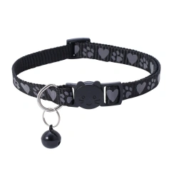 Reflective Paw Print Collars with Bells for Cats and Dogs-Large Stock Available