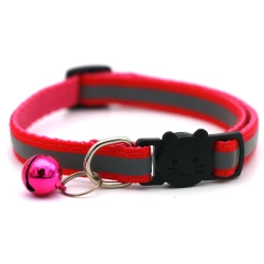Reflective Breakaway Cat Collars with Bells Safety Buckle Kitten Collar Adjustable for Girl Cats Boy Male Cats Pet Accessories