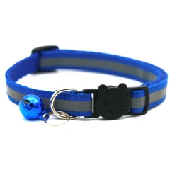 Reflective Breakaway Cat Collars with Bells Safety Buckle Kitten Collar Adjustable for Girl Cats Boy Male Cats Pet Accessories