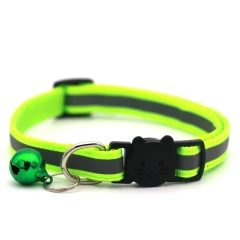 Reflective Breakaway Cat Collars with Bells Safety Buckle Kitten Collar Adjustable for Girl Cats Boy Male Cats Pet Accessories