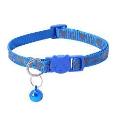 Reflective Paw Print Collars with Bells for Cats and Dogs-Large Stock Available