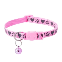 Reflective Paw Print Collars with Bells for Cats and Dogs-Large Stock Available