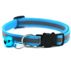 Reflective Breakaway Cat Collars with Bells Safety Buckle Kitten Collar Adjustable for Girl Cats Boy Male Cats Pet Accessories