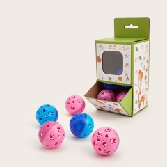 The color of the paw print bell ball is random.