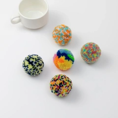 Cat Toy Cartoon Style Playful Ball Made of Pure Yarn Cat Self Fun Scratch Resistant Bite Resistant Toy Cat interactive toys