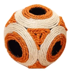 Cat Toys Sisal Ball Interactive Cat Toy Feather Catch Ball Toys for Cats Teeth Chew Proof Pet Toy with Feather Bell Pet Products