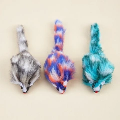 Long Haired Furry Mice Cat Toys Colorful Furry Mouse Cat Toy Small Mouse Kitten Interactive Toy