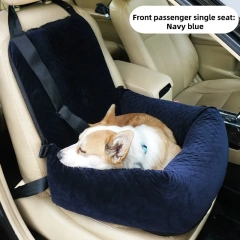Medium to Large Dog Travel Car Seat Cotton Elevated Dog Bed Bucket Seat with Solid Pattern for Pet Owners