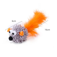 5pcs Long Tail Mouse Cat Toy Plush Kitten Interactive Pet Toy
