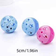 The color of the paw print bell ball is random.