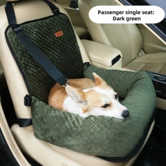 Medium to Large Dog Travel Car Seat Cotton Elevated Dog Bed Bucket Seat with Solid Pattern for Pet Owners