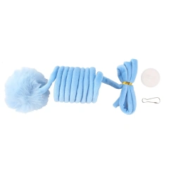 Cat toys new colored spring teasing cat ball cat self-exciting and biting suction cup hanging door rabbit hair ball