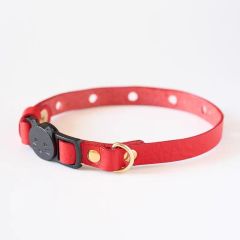 Exquisite handmade leather cat collar