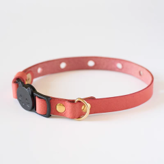 Exquisite handmade leather cat collar