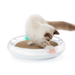 Cat's Favorite Toy Cat Scratcher Cardboard With Circle Track Catnip Ball and Bell
