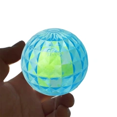 Pet Toy Ball Small Durable Interactive Chew Toy with Squeaker for Dogs Portable Bouncy Ball for Playtime