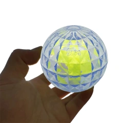 Pet Toy Ball Small Durable Interactive Chew Toy with Squeaker for Dogs Portable Bouncy Ball for Playtime